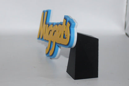 Denver Nuggets 3D printed Logo Sign Wall Desk Shelf Art