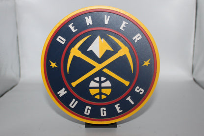 Denver Nuggets 3D printed Logo Sign Wall Desk Shelf Art