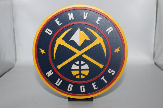 Denver Nuggets 3D printed Logo Sign Wall Desk Shelf Art