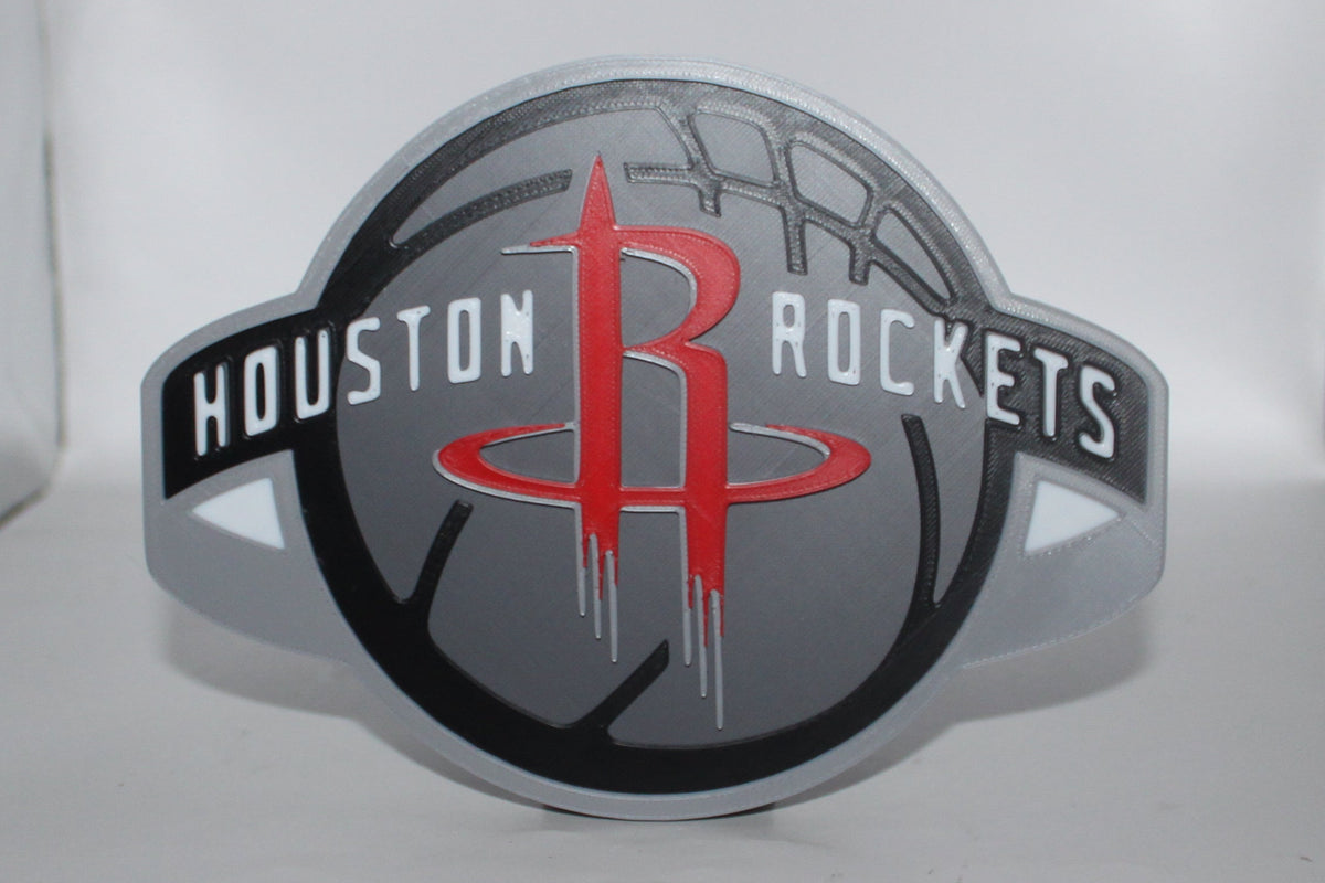 Rockets Hand Sign Houston Rockets 3D printed Logo Sign Wall Desk Shelf Art – WindyCity3D