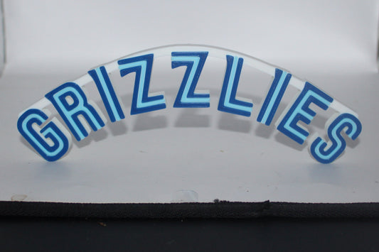 Memphis Grizzlies 3D printed Logo Sign Wall Desk Shelf Art