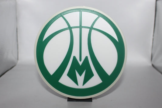 Milwaukee Bucks 3D printed Logo Sign Wall Desk Shelf Art