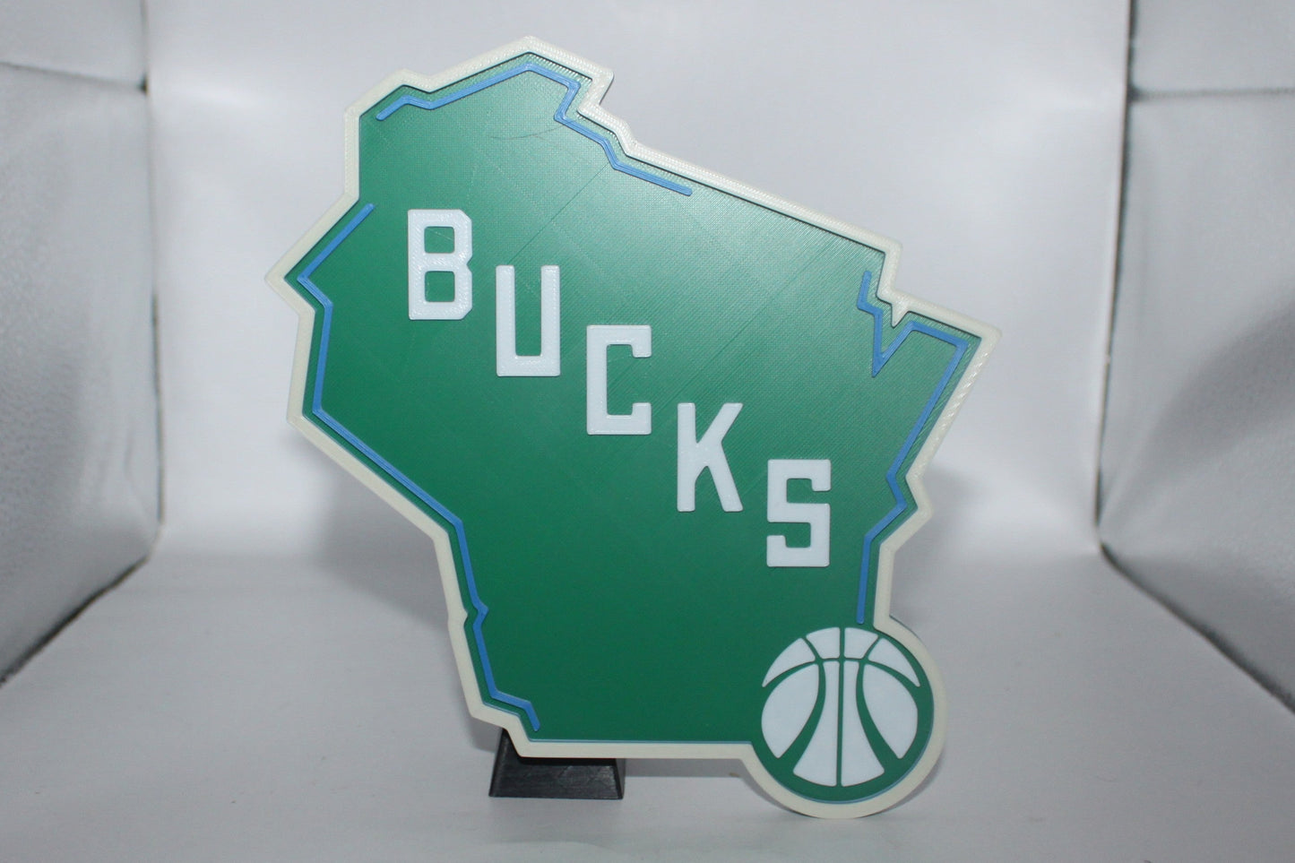 Milwaukee Bucks 3D printed Logo Sign Wall Desk Shelf Art