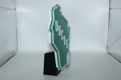 Milwaukee Bucks 3D printed Logo Sign Wall Desk Shelf Art