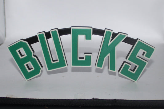 Milwaukee Bucks 3D printed Logo Sign Wall Desk Shelf Art