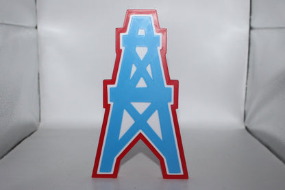Houston Oilers 3D printed Logo Sign Wall Desk Shelf Art