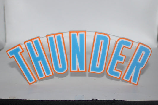 Oklahoma city Thunder 3D printed Logo Sign Wall Desk Shelf Art