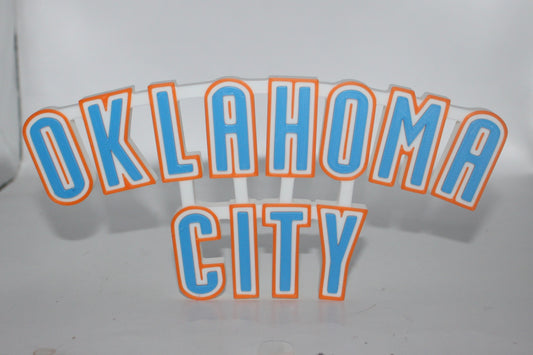 Oklahoma city Thunder 3D printed Logo Sign Wall Desk Shelf Art