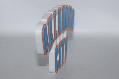 Oklahoma city Thunder 3D printed Logo Sign Wall Desk Shelf Art