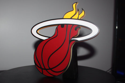 Miami Heat 3D printed Logo Sign Wall Desk Shelf Art (Copy)
