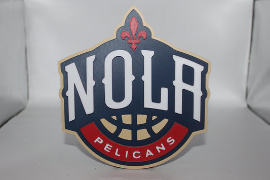 New Orleans Pelicans 3D printed Logo Sign Wall Desk Shelf Art