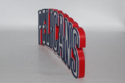New Orleans Pelicans 3D printed Logo Sign Wall Desk Shelf Art