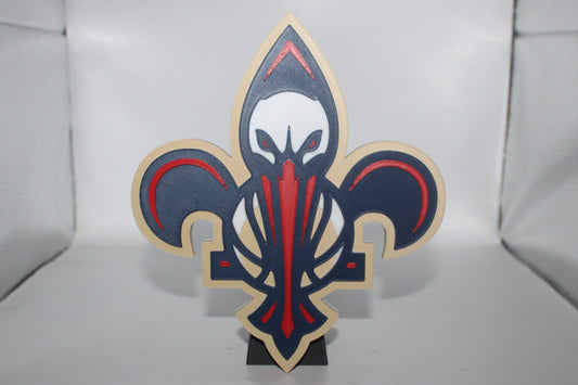 New Orleans Pelicans 3D printed Logo Sign Wall Desk Shelf Art
