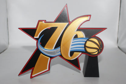 Philadelphia 76ers 3D printed Logo Sign Wall Desk Shelf Art