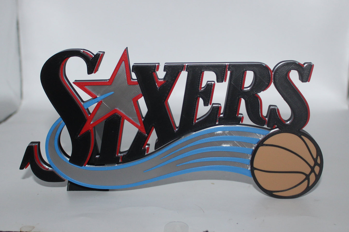 Philadelphia 76ers 3D printed Logo Sign Wall Desk Shelf Art