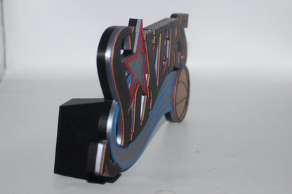 Philadelphia 76ers 3D printed Logo Sign Wall Desk Shelf Art