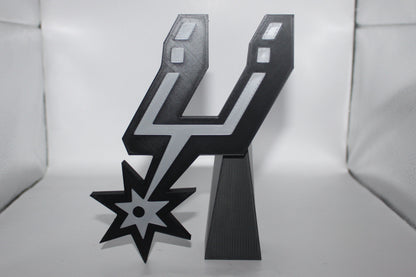 San Antonio Spurs 3D printed Logo Sign Wall Desk Shelf Art