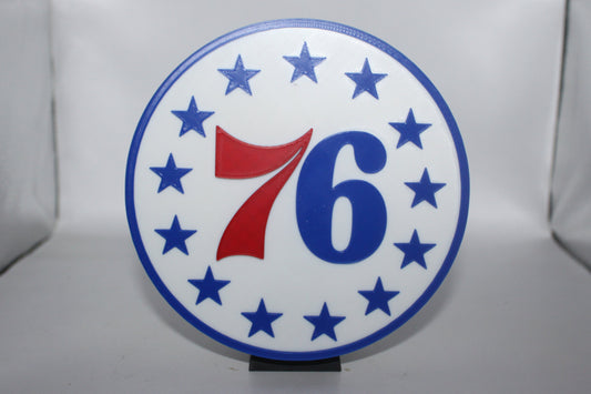 Philadelphia 76ers 3D printed Logo Sign Wall Desk Shelf Art