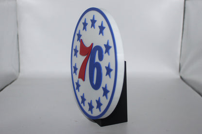 Philadelphia 76ers 3D printed Logo Sign Wall Desk Shelf Art