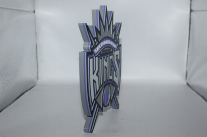 Sacramento Kings 3D printed Logo Sign Wall Desk Shelf Art