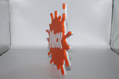 Nickelodeon 3D printed Logo Sign Wall Desk Shelf Art