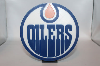 Edmonton Oilers 3D printed Logo Sign Wall Desk Shelf Art