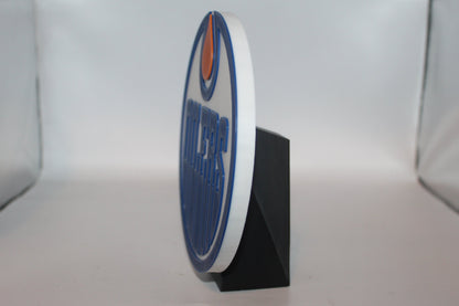 Edmonton Oilers 3D printed Logo Sign Wall Desk Shelf Art