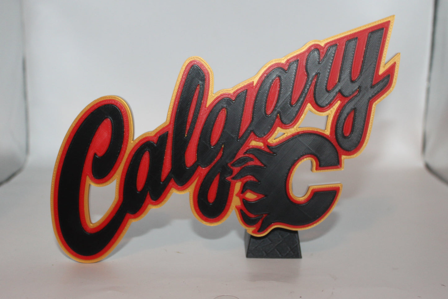 Calgary Flames 3D printed Logo Sign Wall Desk Shelf Art