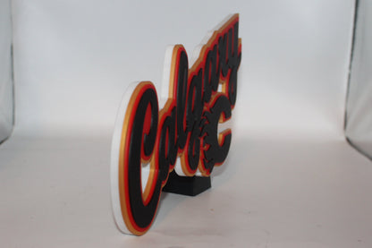 Calgary Flames 3D printed Logo Sign Wall Desk Shelf Art