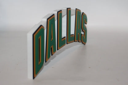 Dallas Stars 3D printed Logo Sign Wall Desk Shelf Art
