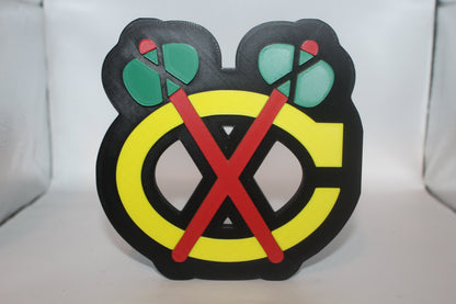 Chicago Blackhawks 3D printed Logo Sign Wall Desk Shelf Art