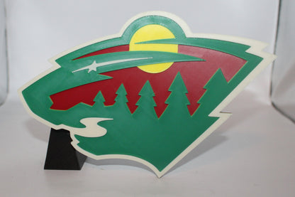 Minnesota Wild 3D printed Logo Sign Wall Desk Shelf Art