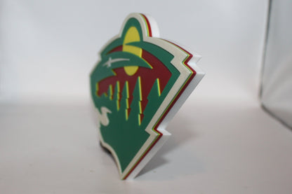 Minnesota Wild 3D printed Logo Sign Wall Desk Shelf Art
