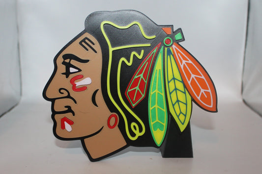 Blackhawks 3D printed Logo Sign Wall Desk Shelf Art