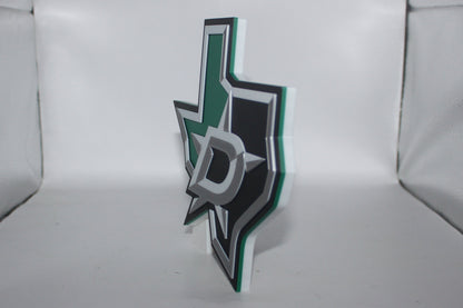 Dallas Stars 3D printed Logo Sign Wall Desk Shelf Art