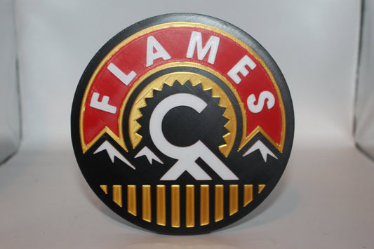 Calgary Flames 3D printed Logo Sign Wall Desk Shelf Art
