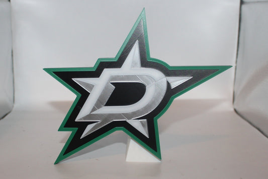 Dallas Stars 3D printed Logo Sign Wall Desk Shelf Art