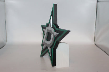 Dallas Stars 3D printed Logo Sign Wall Desk Shelf Art