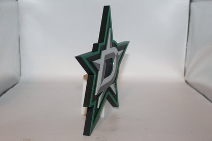Dallas Stars 3D printed Logo Sign Wall Desk Shelf Art