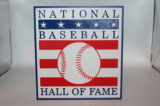 National Baseball Hall Of Fame, MLB 3D printed Logo Sign Wall Desk Shelf Art
