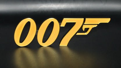 007 James Bond 3D printed Logo Sign Wall Desk Shelf Art