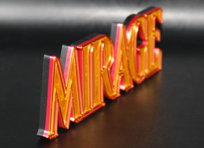 Mirage 3D printed Logo Sign Wall Desk Shelf Art