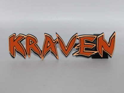 Kraven 3D printed Logo Sign Wall Desk Shelf Art