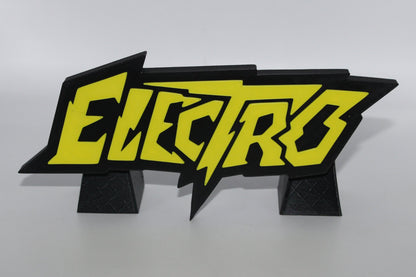 Electro 3D printed Logo Sign Wall Desk Shelf Art