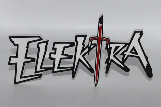 Elektra 3D printed Logo Sign Wall Desk Shelf Art