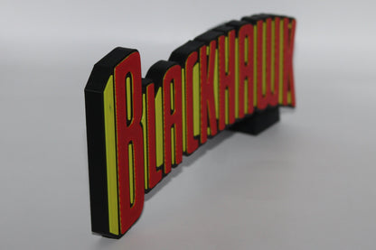 Blackhawk 3D printed Logo Sign Wall Desk Shelf Art