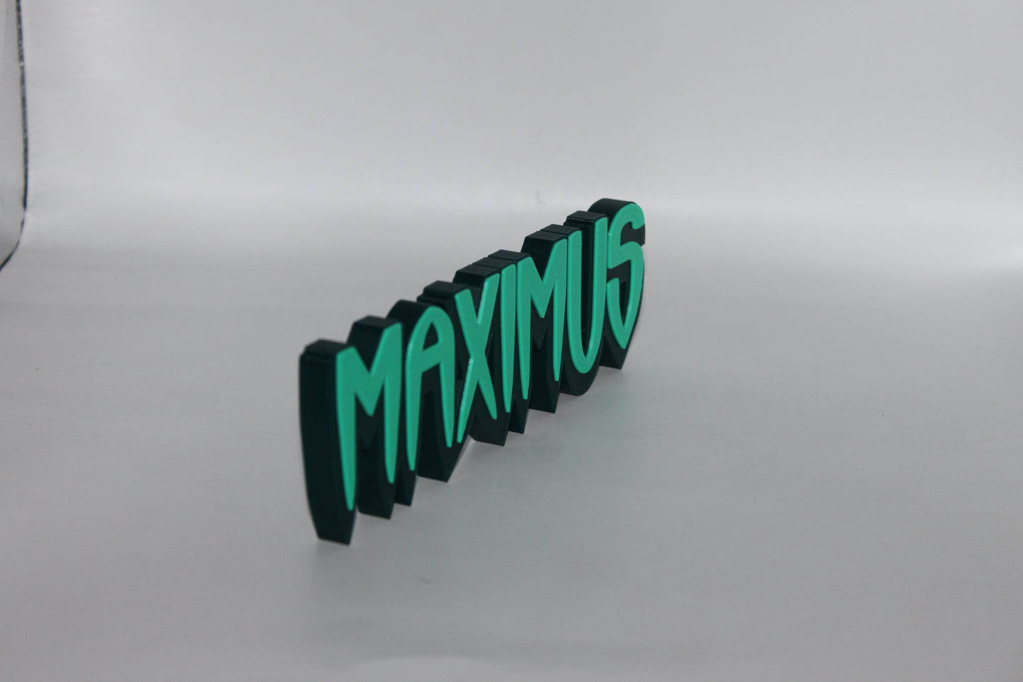 Maximus 3D printed Logo Sign Wall Desk Shelf Art