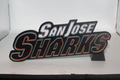 San Jose Sharks 3D printed Logo Sign Wall Desk Shelf Art