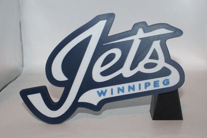 Winnipeg Jets 3D printed Logo Sign Wall Desk Shelf Art