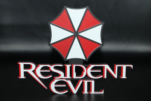 Resident Evil 3D printed Logo Sign Wall Desk Shelf Art